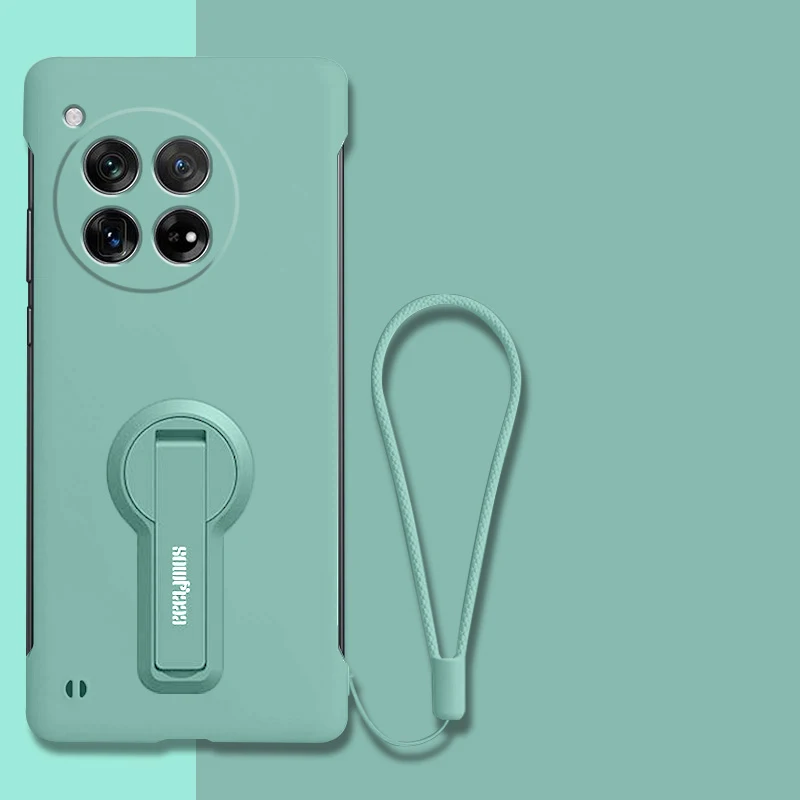 Sleek Frameless Hard Phone Case with Holder & Screen Protector