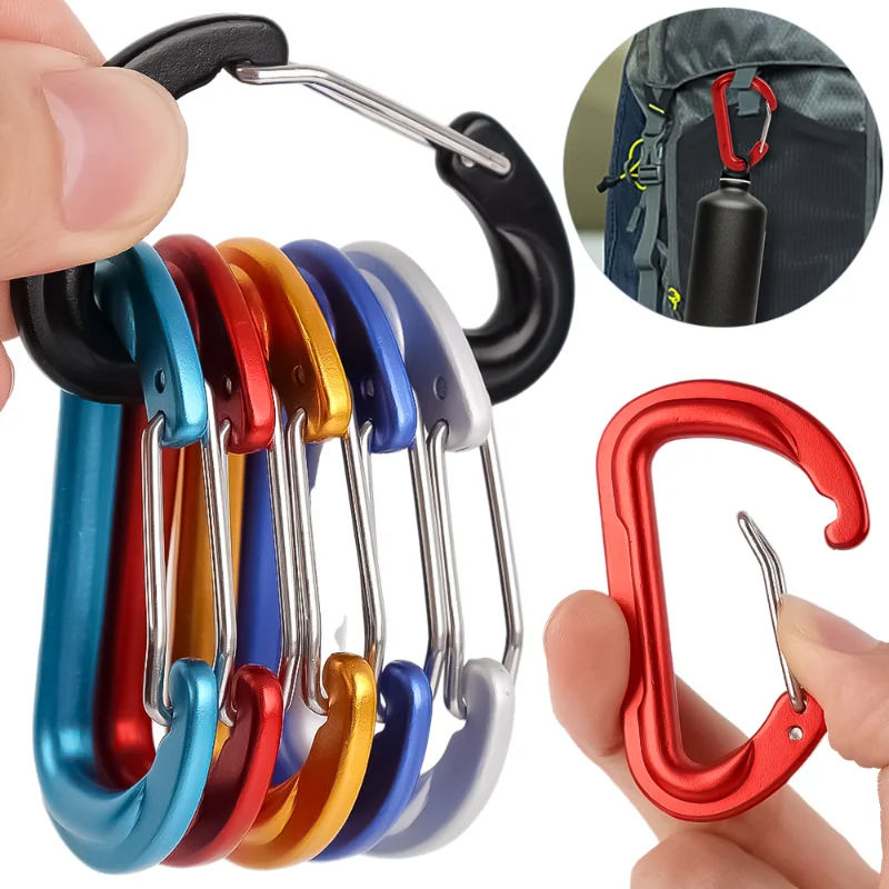 Professional Dshape Safety Buckle Hook Climbing Carabiner Outdoor