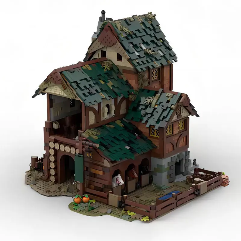 

Семейная модель средневекового сарая сельская сборка набор игрушек