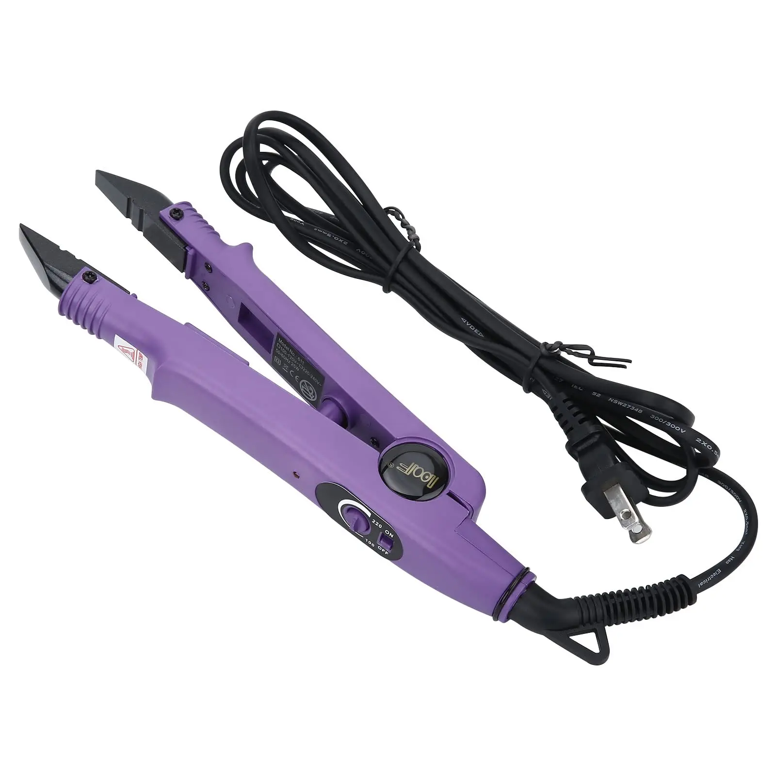 Malaika 611B Keratin K-Tips Bonding Machine Mega Hair Extension Recapsulation Iron Tool Degree Adjustable K-Tip Iron for Salon