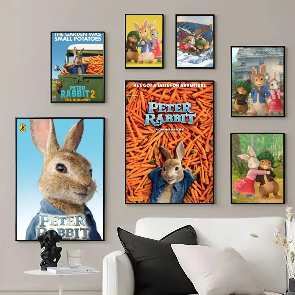 

Cartoon p-peters bunny rabbit Poster Prints Wall Pictures Living Room Home Decoration