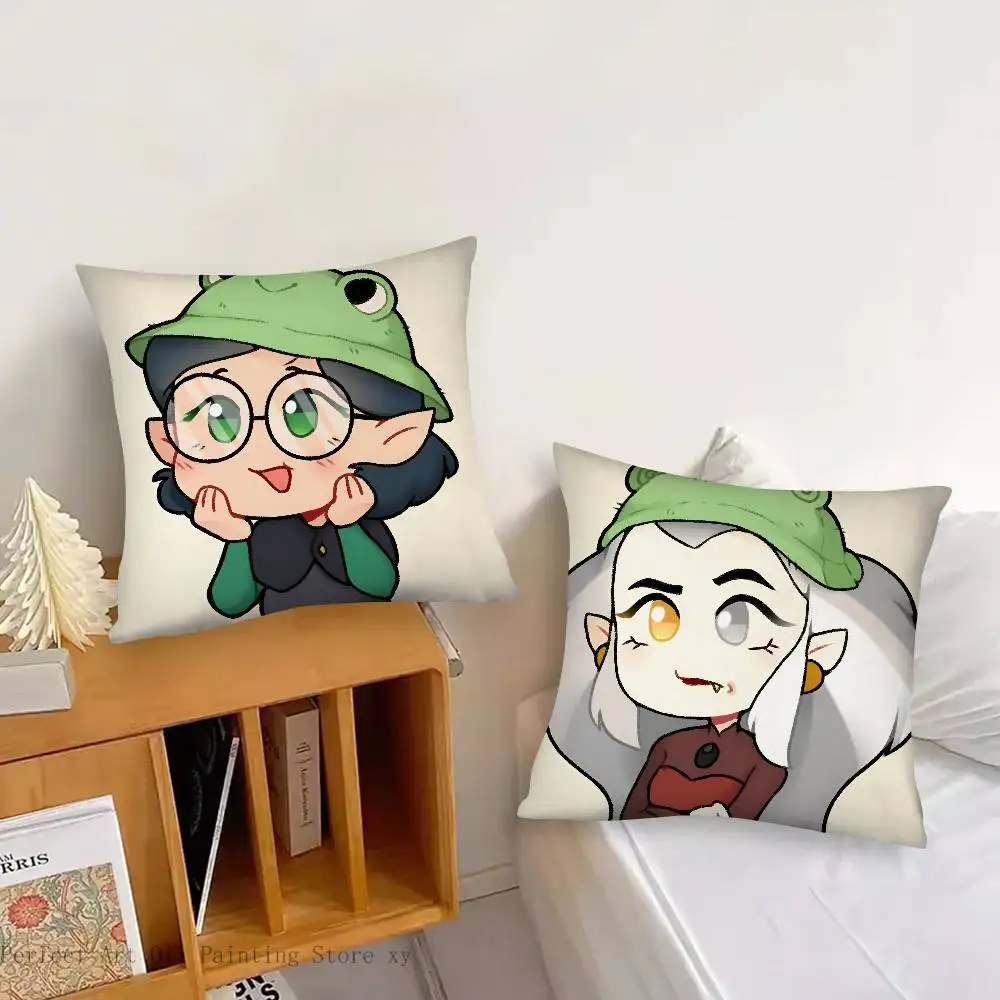 Cartoon Owl House Decorative Pillow Cover – Stylish Square Cushion