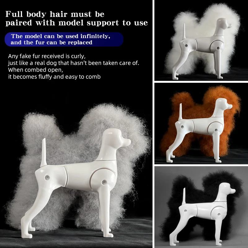 Teddy dog pet professional beauty simulation wig model practice special skeleton environmentally friendly PE material scissors