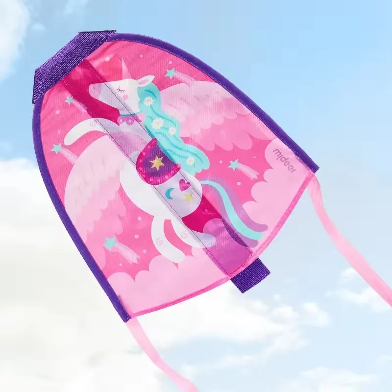 Mideer Children's Portable Catapult Kite Cartoon Elastic Ejection Kite Unicorn Pterosaur Outdoor Toy For Kids 3Y+ 5