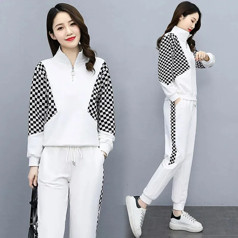 

Women's Sportswear Suit Autumn New Casual Coat Long Sleeve Sweater Pants Two Piece Set Women Gym Clothing 2 Piece Set Women