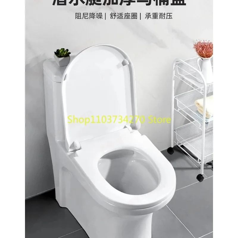 PP Universal Slow-Close Toilet Seat Lid Cover Set Thicken Replacement Antibacterial Square Round O/V Type Toilet Seats