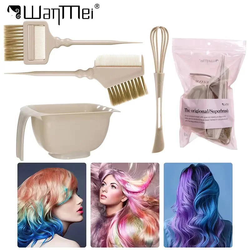 4 stücke Professionelle Haar Färben Kit Farbe Mischen Schüssel mit Pinsel Tönung Große Kapazität Toning Container Haar Styling Werkzeuge Salon