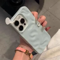 Luxury Soft Silicone Wave Fold Pattern Phone Case - Candy Bumper Back Cover for iPhone 12 Pro (Blue - 572263CS)