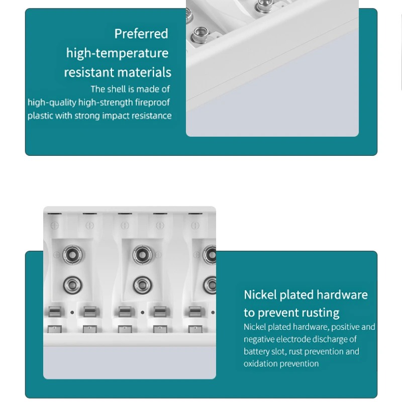 Versatile 8-Slot Fast Charging Station with Safety Features