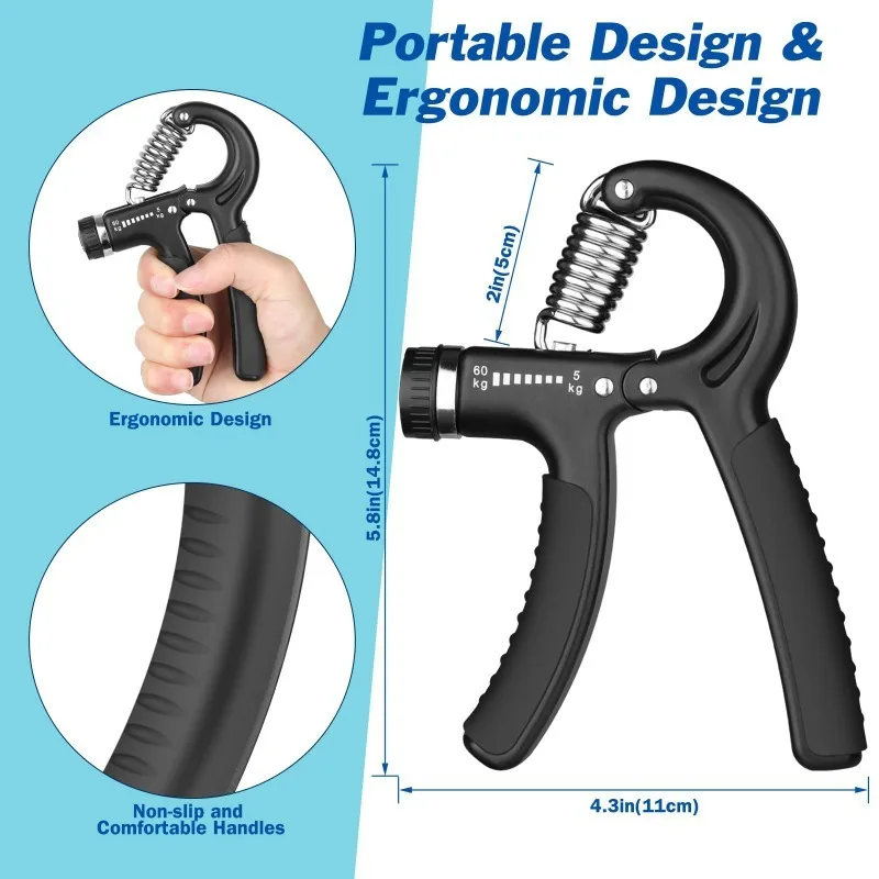 10-60Kg Count Heavy Gripper Fitness Hand Exerciser Grip Wrist Training Increase Strength Spring Finger Pinch Carpal Expander hand strengthener,finger trainer,finger strength trainer,wrist exerciser,hand grip trainers,hand grip exerciser,hand exerciser,hand trainer