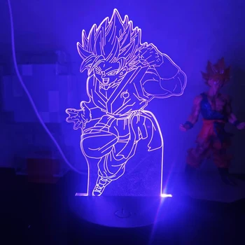 Veilleuse LED 3D avec télécommande, lampe de table, Anime Goku Vegeta Dragon Ball Z, Super Saisuperb, 7/16 couleurs, Goku Jiren Broly, cadeau 24