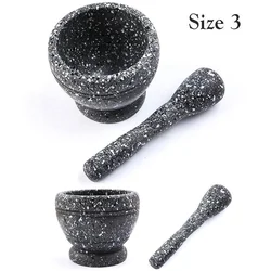 Premium Resin Mortar and Pestle for Herb & Spice Grinding - Kitchen Tool and Crusher Bowl (Size3)