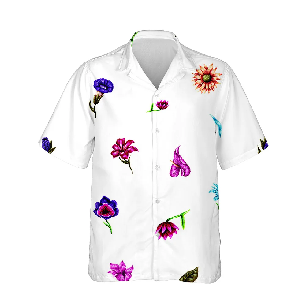 

Jumeast 3D Summer Mens Hawaiian Shirt Short Sleeve Beach Aesthetic Clothing Blouses Breathable Streetwear Oversized Men Shirt