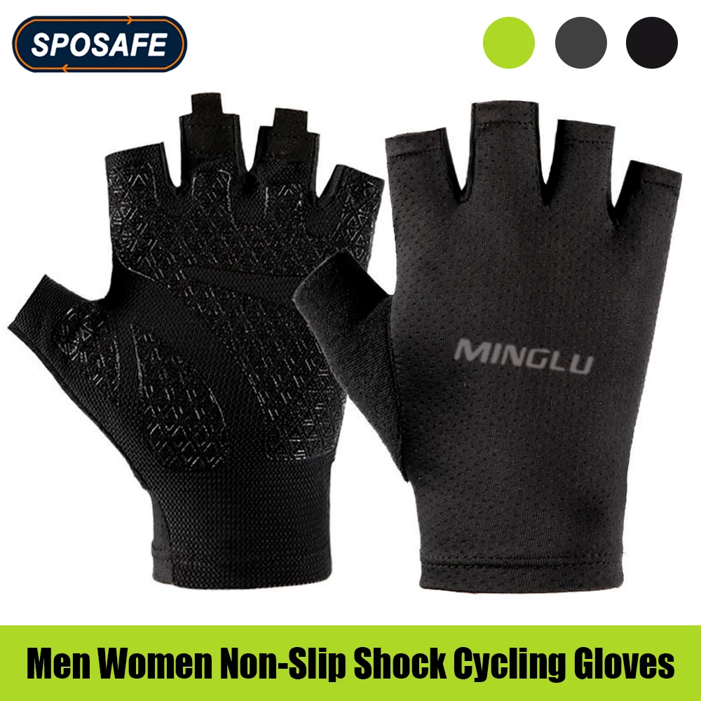 

1Pair Bike Gloves Cycling Gloves Biking Gloves Half Finger Anti-Slip Bicycle Gloves Men Women Light Weight Mountain Bike Gloves