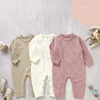 DGUKYM Spring Autumn New Solid Color Knitted Acrylic Long Sleeve 1-18 Months Newborn Baby Boys Girls Rompers Jumpsuit Bodysuit 1