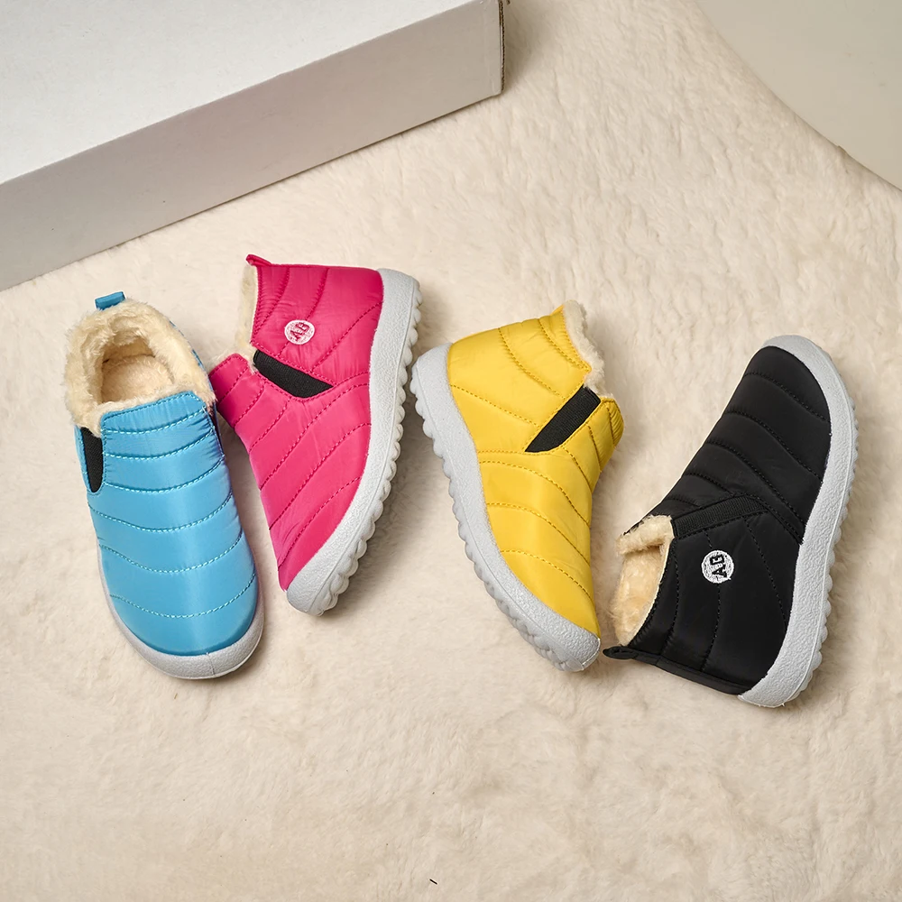 Fashion Girls Shoes Winter Girls' boots Children Ankle Boots Comfortable Slip On Waterproof Upper Lightweight Kids Shoes