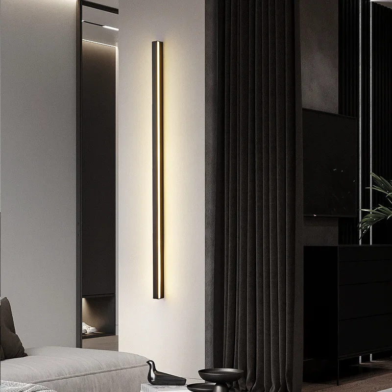 Superlong Minimalist LED Wall Light AC85~265V 200CM Line Sconce Lamp For Indoor TV Background Aisle Living Room Villa Decoration led light led wall lamp wall light