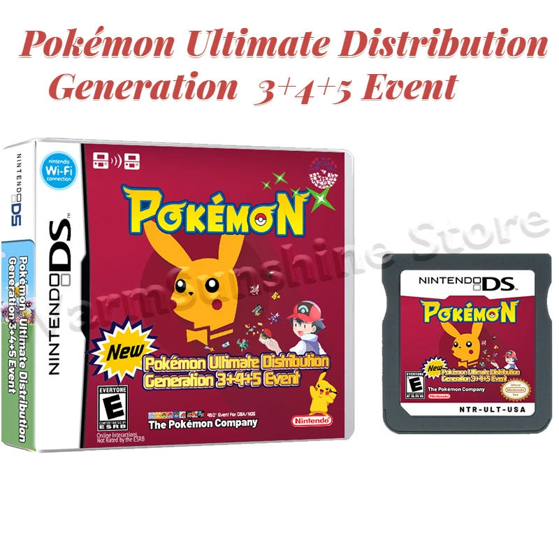 

Game Cartridge Pokémon Ultimate Distribution Generation 3+4+5 Event NDS Pocket Monster Genie Distribution Card Strap