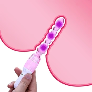 Jelly Vibrator Stick Long Anal Butt Plug Beads G-spot vagina Massager Adult Sex Toys For woman Couples Masturbation Shop Dildo 1