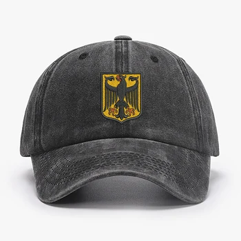 Deutschland Germany Coat Of Arms Shield Embroidery Vintage Men Baseball Caps Women soft cotton Washed soft Dad cap hats