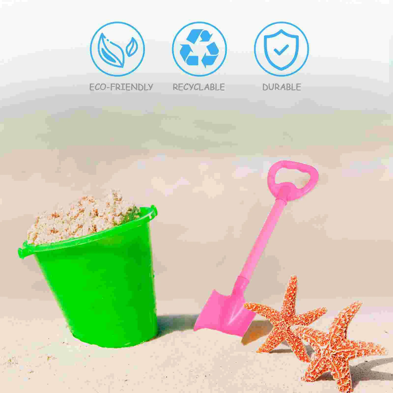 4 Pcs Children's Beach Kids Toys outside Sand Tools Plastic Shovels Snow Convenient Suite for Funny Playthings 3
