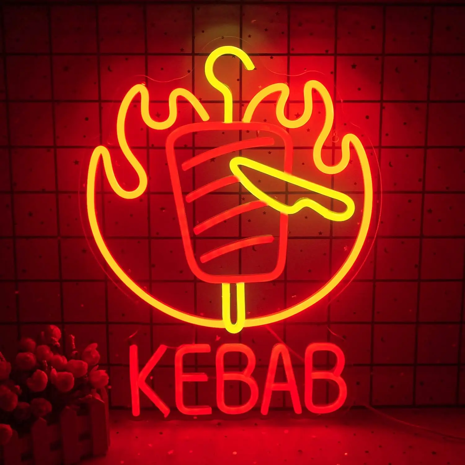 

Неоновая вывеска Kebab BBQ светодиодный подходит для ресторана, гостиной, бара, детской комнаты, более привлекательная для ваших близких