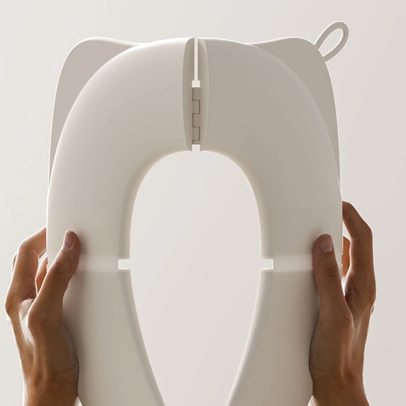 Baby Folding Travel Potty Training Seat For Round & Oval Toilets Toddlers Portable Non-Slip Folding Potty Seat Potty Seat Cover 3