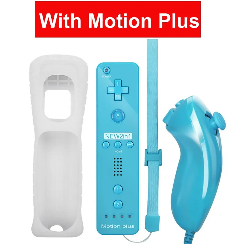 Wireless Remote Gamepad Controller Compatible Nintendo Wii Console Nunchuck Remote Control Joystick Joypad Optional Motion Plus 