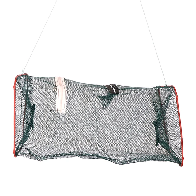 New 1Pc Foldable Fishing Trap Net Cast Mesh Fish Cage Crab Shrimp Crayfish Mud Loach Small Fish Trap Mesh For Fishing Tackle