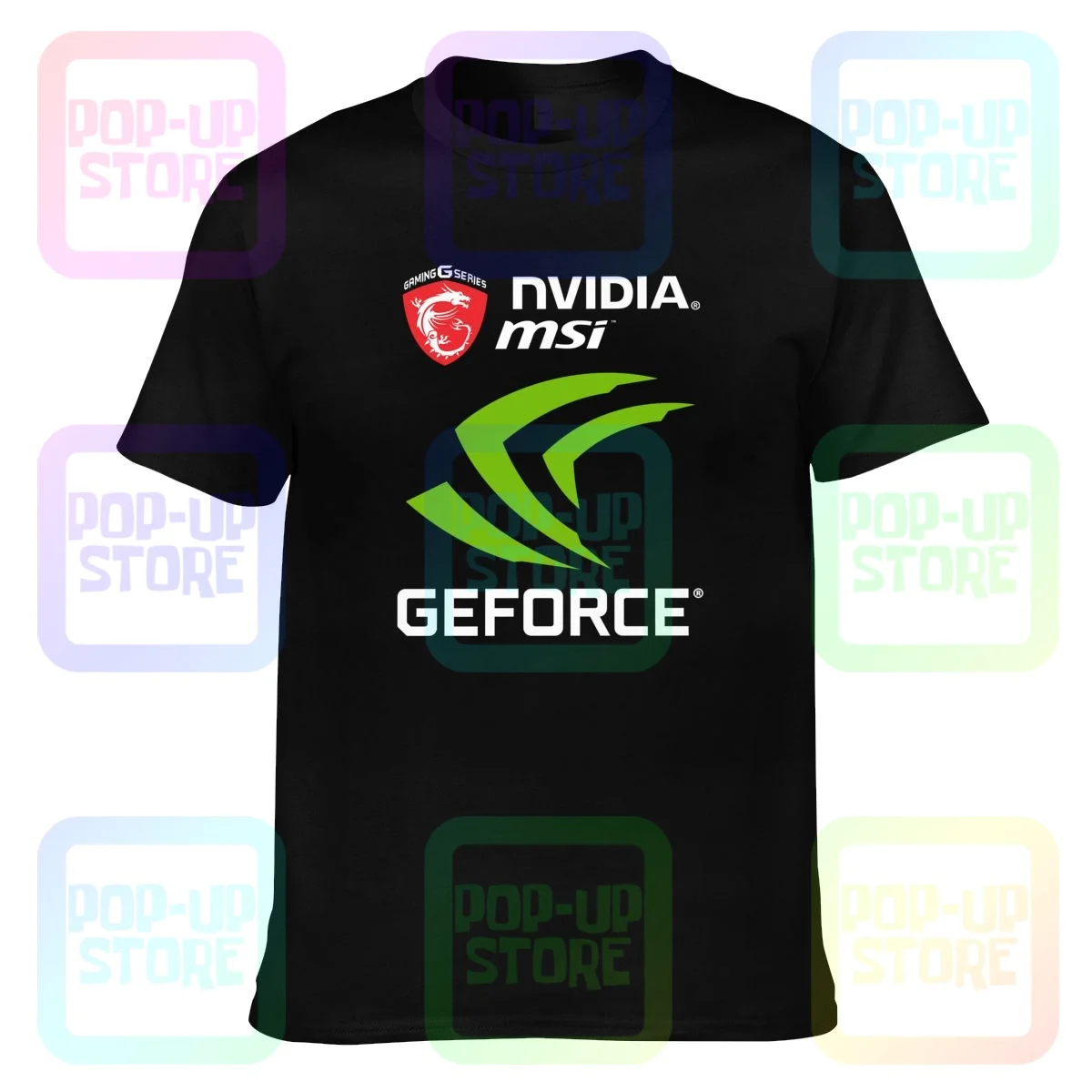 Nvidia Gforce Msi Gaming T-Shirt Tee Shirt Rare Trend Fashion Best Seller