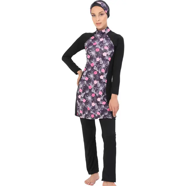 Arisa 7566 long sleeve palm Patterned flexible full Burkini Muslim