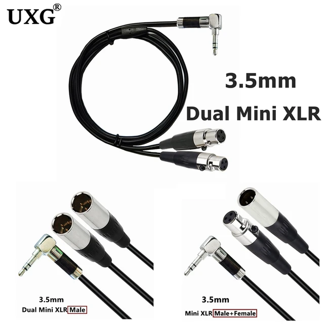 3.5mm To Mini Xlr Cable, Balanced 1/8 Inch Mini Jack Trs Stereo Male To  Mini Xlr Male Microphone Cable - Audio & Video Cables - AliExpress