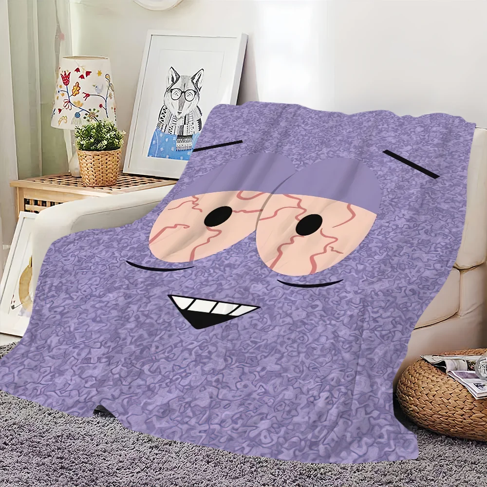 Cartoon t-toallin s-southpark Blanket Skin friendly comfort warm soft plush blanket suitable sofa living room office bedroom 3