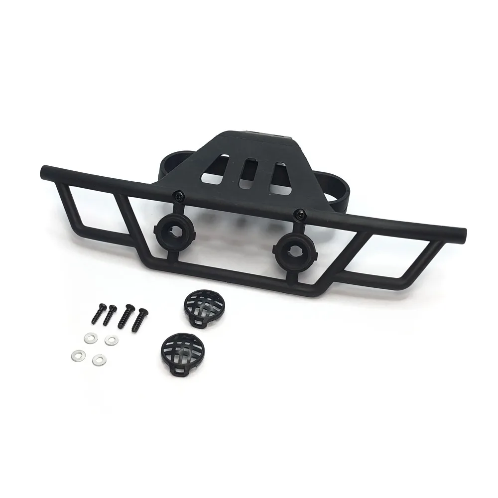 Pare-chocs Avant Anti-collision Pour WLtoys 124018 (1/12) - Noir, En Plastique, Dimensions 64.5x48.4mm