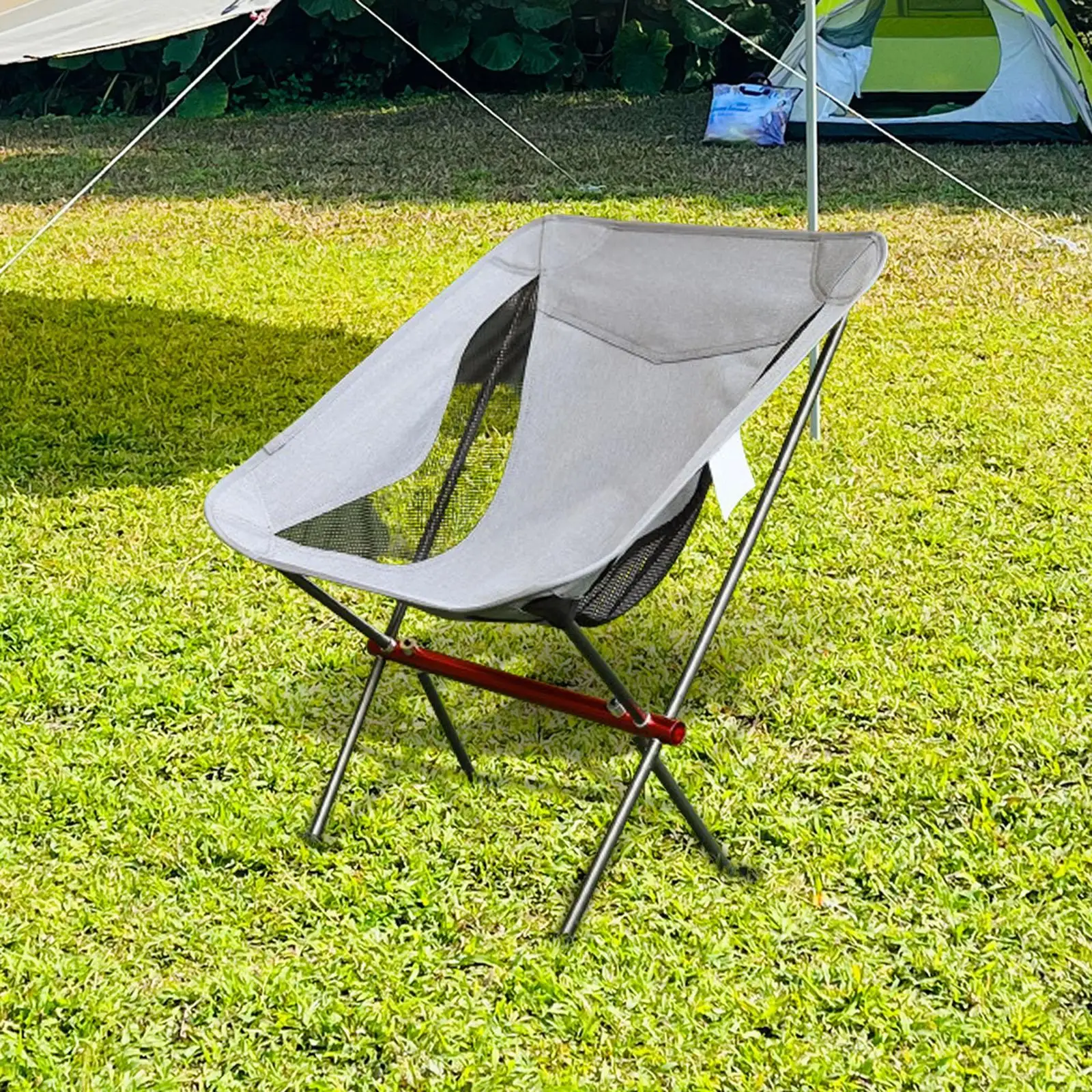 Folding Camping Chair Outdoor Moon Chair Lightweight Practical Folding Chair Beach Chair for Fishing Barbecue Backyard Hiking