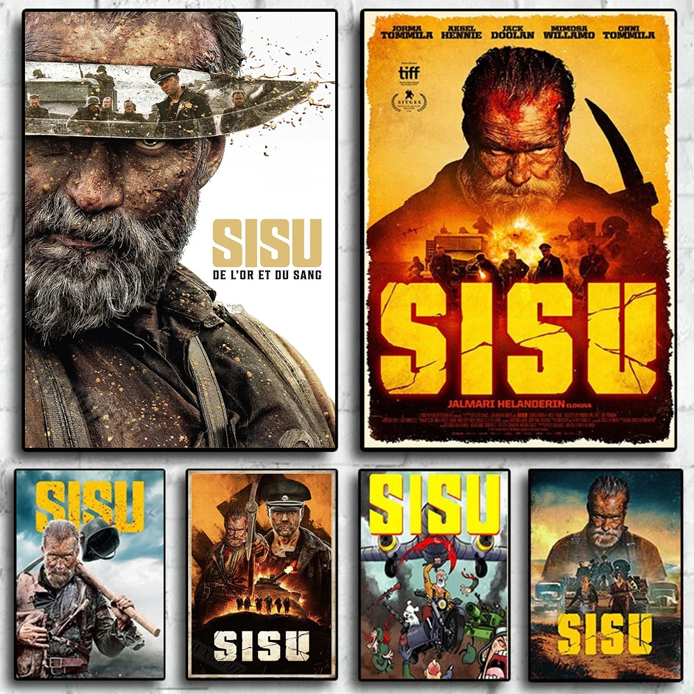 

2023 War Action Movie SISU Characters Modern Pop Canvas Painting Print Poster Living Room Sofa Retro Wall Art Home Picture Decor