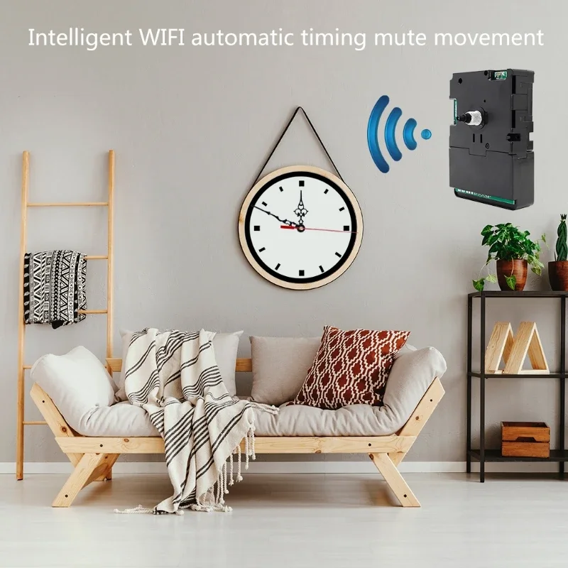 DIY Wifi Clock Movement Automatic Time Adjustment Mute Movement Home Decor 4