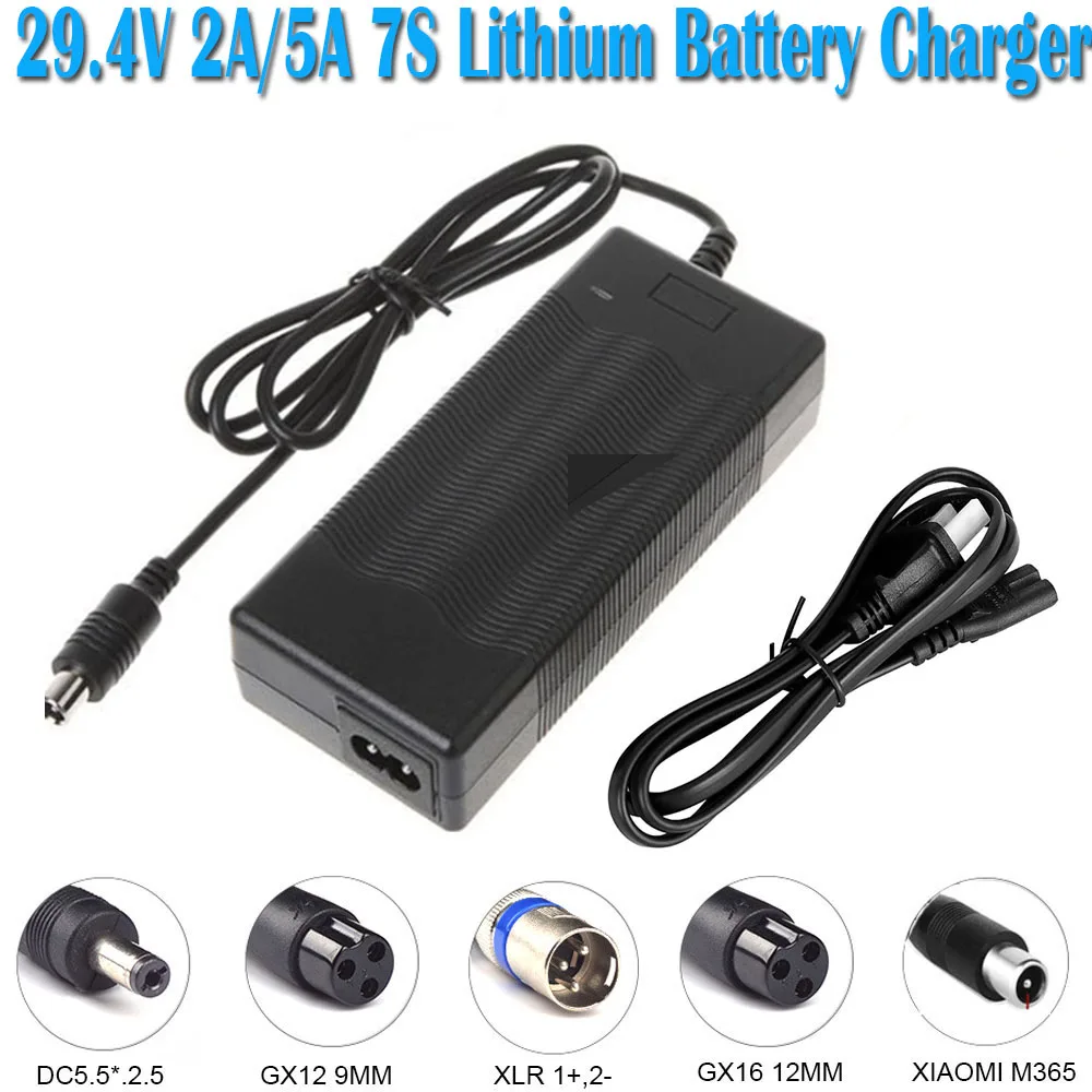 Power Adapter Charger For Hoverboard Carregador para 24v 7s 24v 29.4v 2a 5a Hoverboard Navalha Bicicleta Elétrica Cadeira de Rodas Mod Sports Scooter