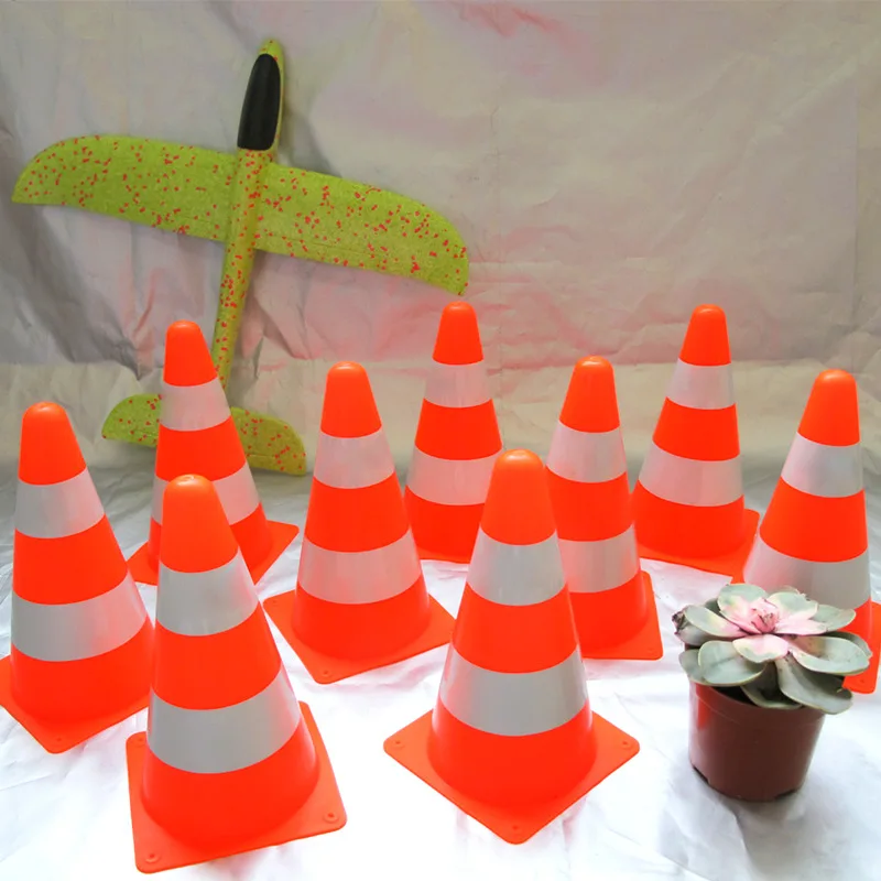 Sports Entertainment Team Sports Football Reflective Road Cone 5Pcs 23cm Basketball Logo Bucket Training Marker Roadblock Cone soccer training cones