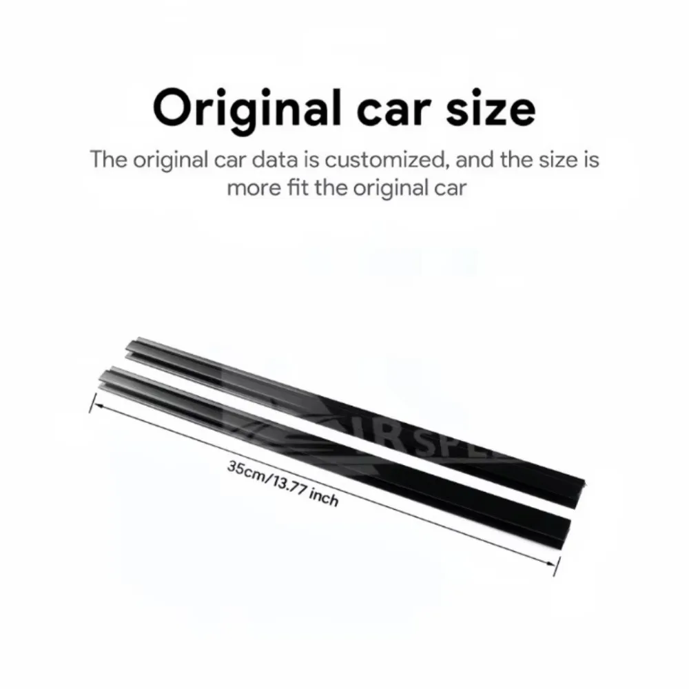2pcs Car Side Window Wipers Water Mist Removal Silent Wiping of Window Glass Rain Fog Protection Wiper Strips Rubber Cleaner 2