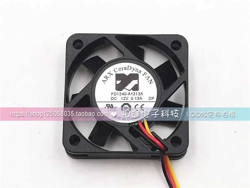 

ARX FD1240-A1213A DC 12V 0.13A 40x40x10mm 3-проводной Вентилятор охлаждения сервера