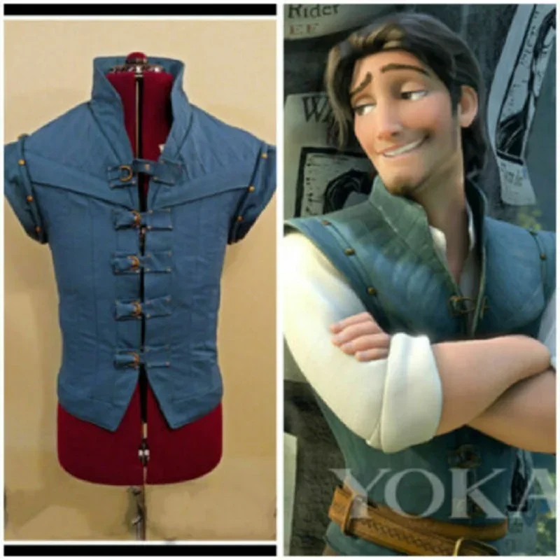 

Enchanted Tangled Prince Flynn Rider Vest jacket uniform cosplay costume