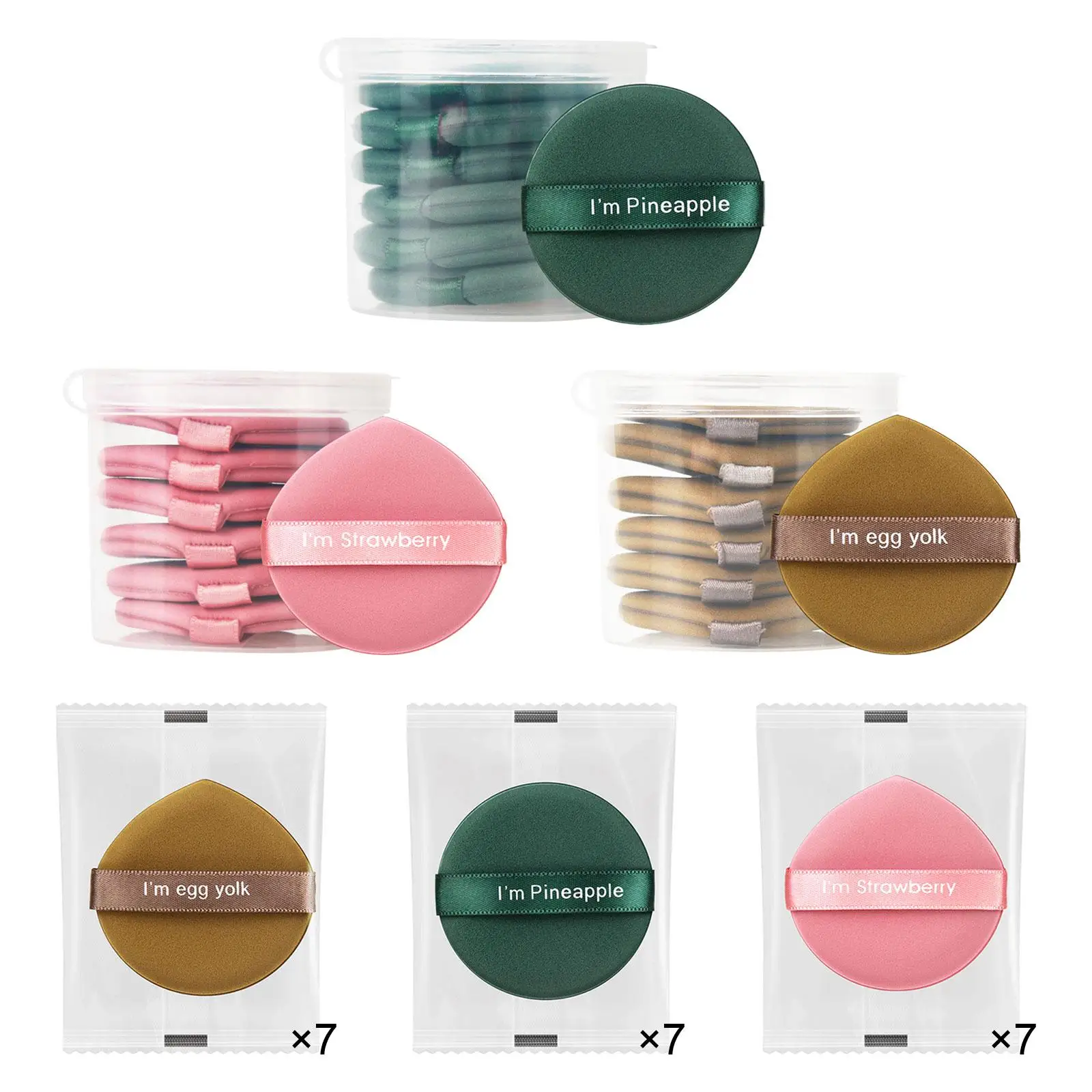 

7x Makeup Powder Puffs Blending Sponge Beauty Makeup Tool Face Eyes Makeup Pads Face Makeup Puffs for Cream Foundation Concealer
