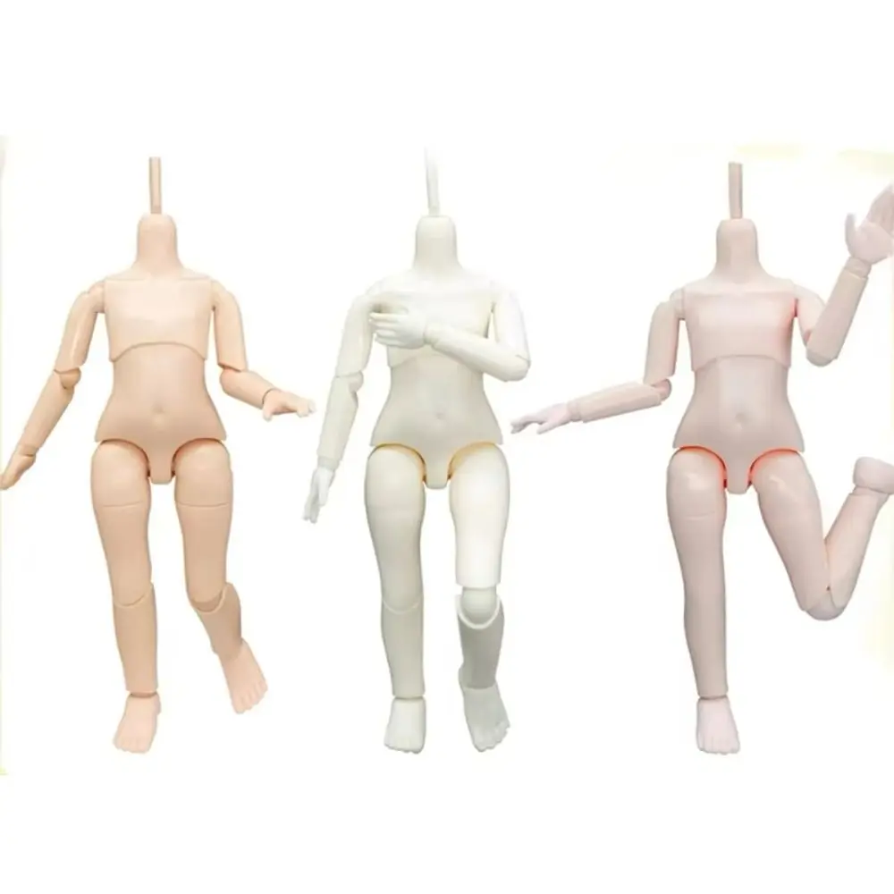 Birthday Gift Without Makeup 1/6 Bjd Body Multi Joints White/Pink/Tan 's Head Movable Dress Up Body Girls