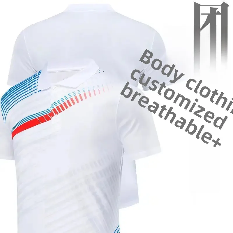 Cross-Border Badminton Uniform Round Neck Men's Women's Summer Short Sleeves Skirt Quick Dry Sports Competition Team Uniform Ten