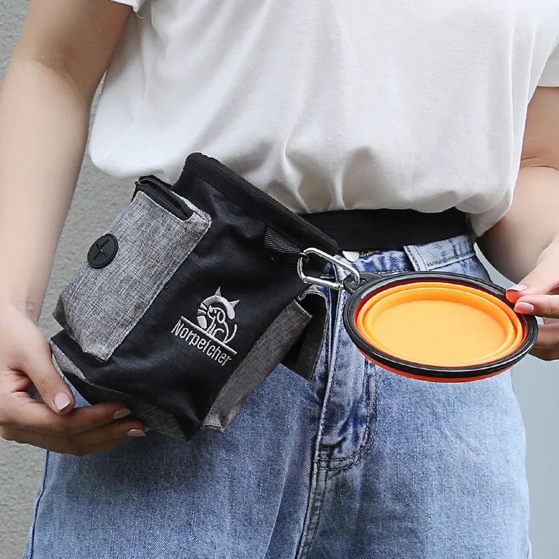 Portable Dog Treat Bag Outdoor Dog Treat Pouch for Training Feeding Bag Large Capacity Pet Trainer Waist Supplies
