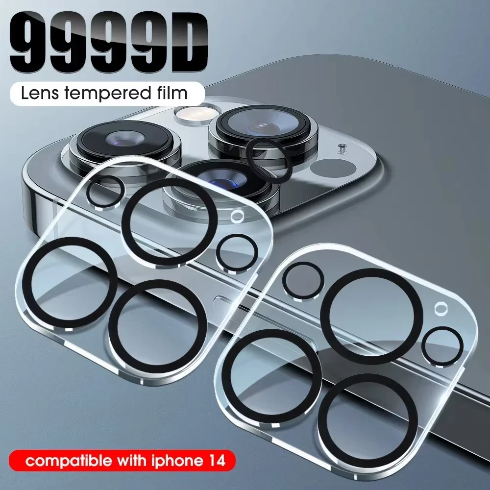 4/1PCS HD Protezione Della Fotocamera Posteriore In Vetro Per iPhone 16 15 11 14 Pro Max 14 Plus Pellicola per lenti iPhone 13 12 Mini Pellicola di vetro antigraffio - immagine 2
