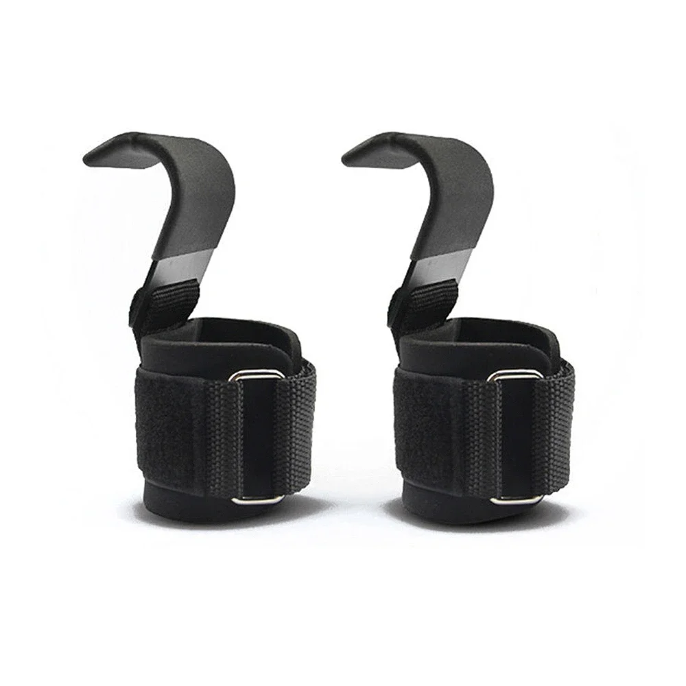 Weight Lifting Hooks for Weight Training, Hand-Bar, Wrist Straps, Gym Fitness Hook, Pull-Ups, Power Lifting Gloves, 1 Pc, 2 Pcs