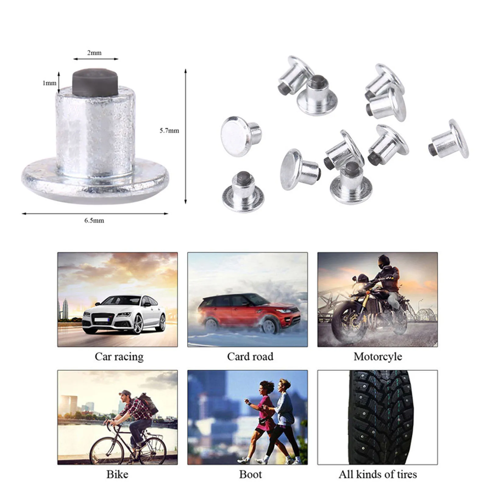Wheel Tyre Stud Screws Snow Tire Spikes for Motorcycle ATV Shoes