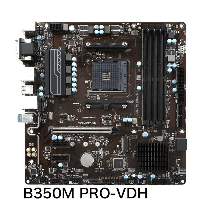Per Msi B350M Pro-Vdh Scheda Madre 64Gb Am4 Ddr4 Scheda Madre Micro Atx Testata Al 100% Ok Completamente Funzionante Spedizione Gratuita